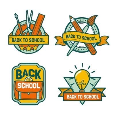 Hand Drawn Back to School Labels Collection – Free Download