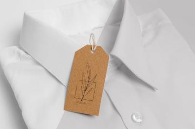 Eco-friendly Price Tag on Formal Shirt Mock-up: Download Free Stock Photo