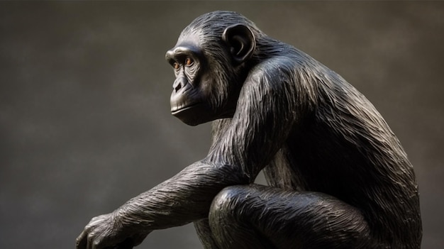 Thinker Monkey Concept Close Up – Free to Download