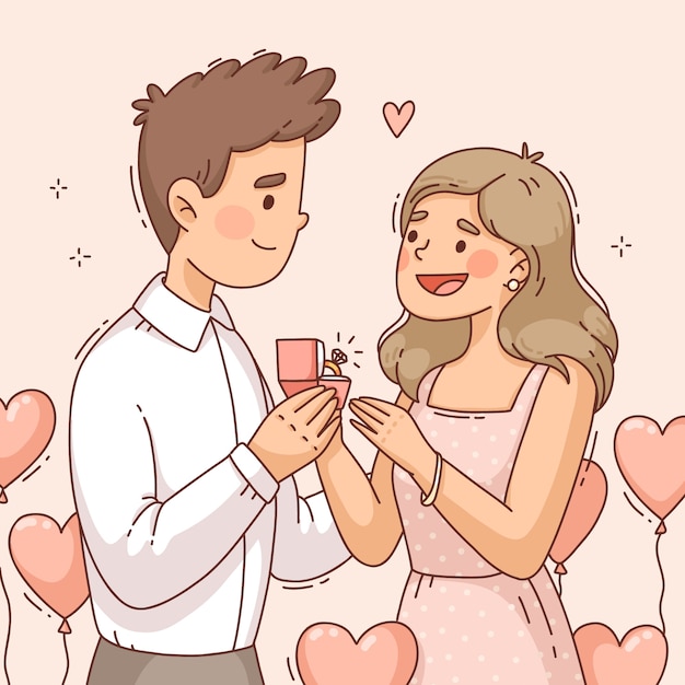 Hand Drawn Proposal Day Illustration – Free Download