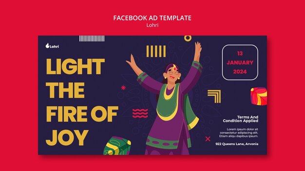 Lohri Celebration Facebook Template – Free to Download