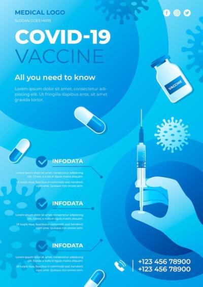 Gradient Coronavirus Vaccination Flyer Template – Free Download