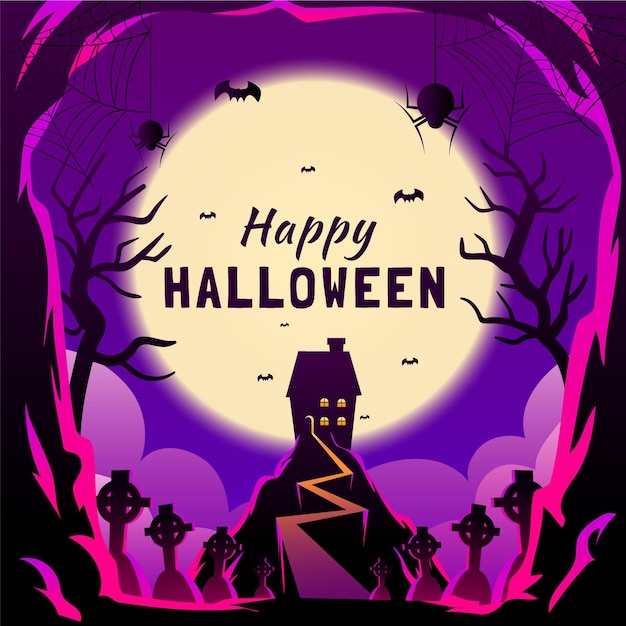 Gradient Halloween Frame Template – Free Download