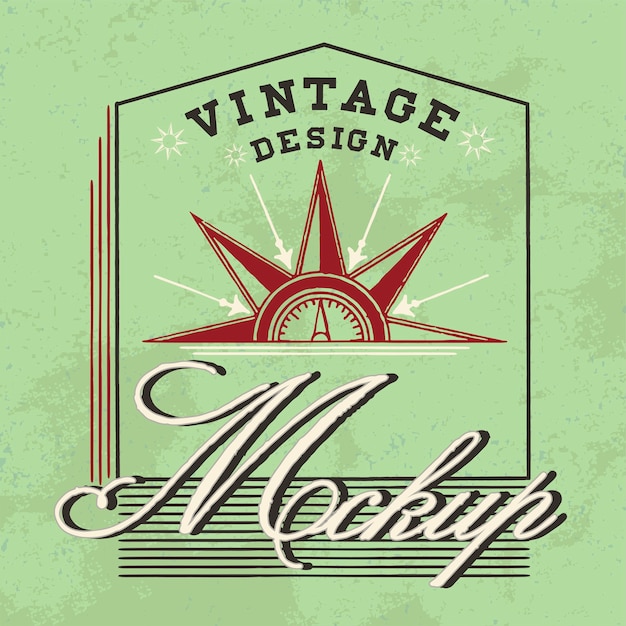 Vintage Mockup Logo Design Vector for Free Download