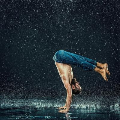 Dynamic Male Break Dancer in Water – Free Download