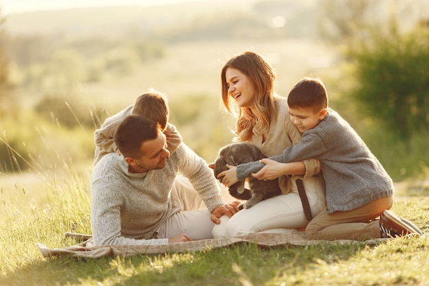 Cute Family Playing in a Summer Field – Free Stock Photo, Download Free