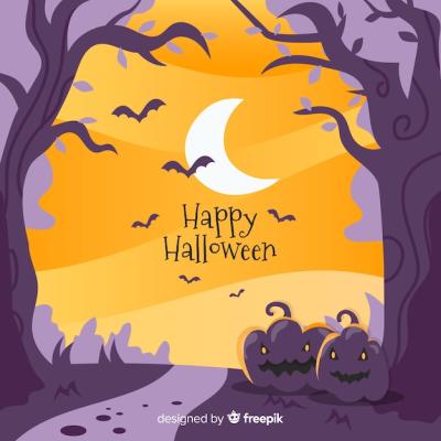 Stunning Sunset Halloween Background – Free Download