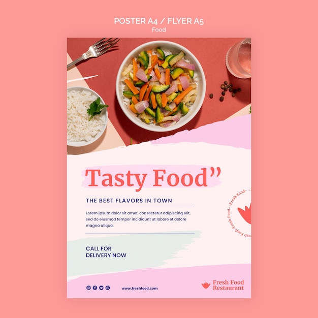 Fresh Food Poster Template – Free Download for Stunning Designs