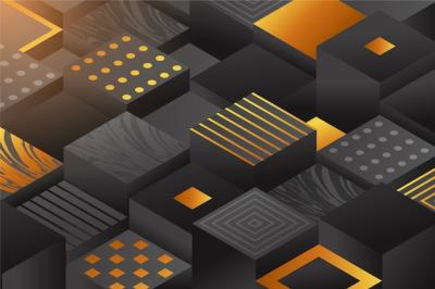 Gradient Black Background Featuring Cubes – Free Stock Photo for Download