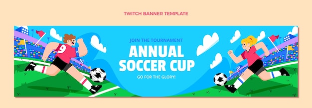 Hand Drawn Soccer Cup Twitch Banner – Download Free Stock Photo