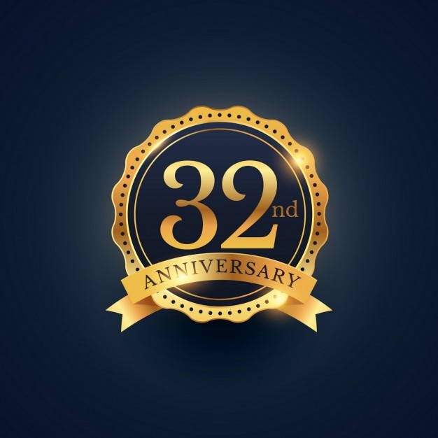 Golden Badge for the 32nd Anniversary – Free Download