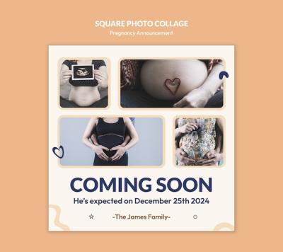 Pregnancy Announcement Template Design – Free Download for Stunning Results