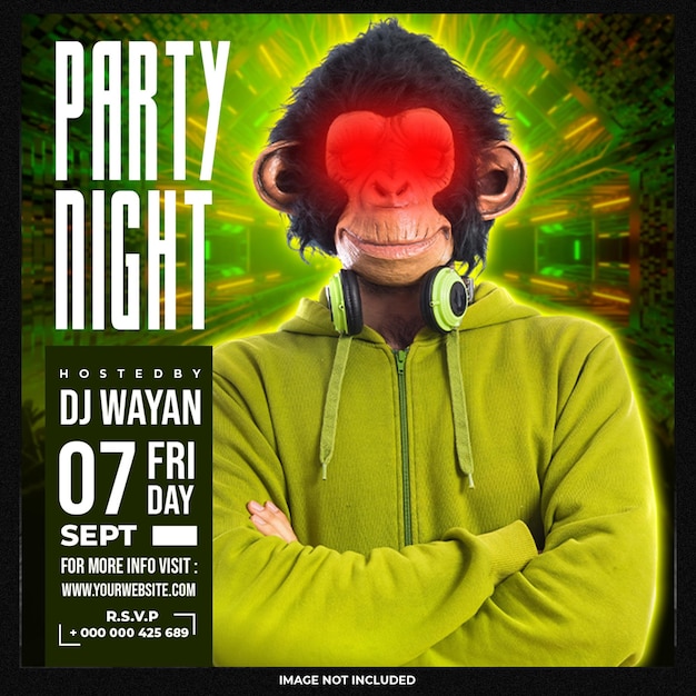 Club DJ Party Flyer Social Media Post – Free Download