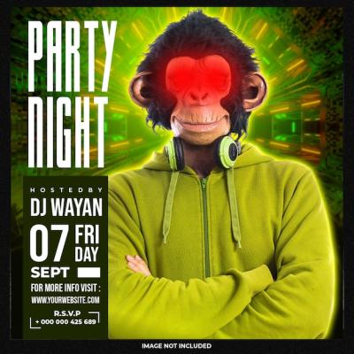 Club DJ Party Flyer Social Media Post – Free Download