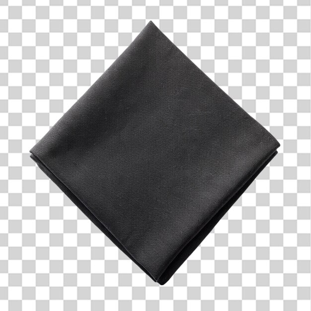 Black Napkin Isolated on Transparent Background – Free Download