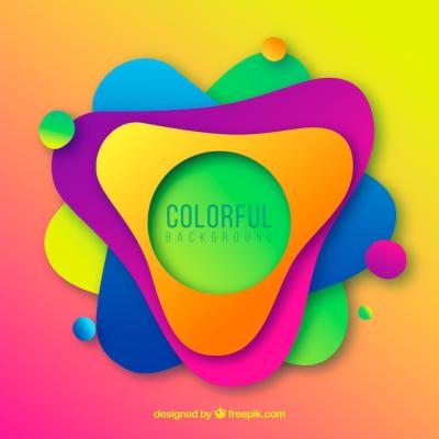 Colorful Background with Abstract Shapes – Free Download