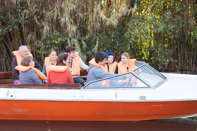 Happy Family Sailing on the River – Free Stock Photo, Download for Free