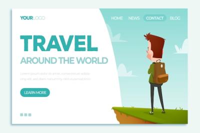 Stunning Travel Landing Page Design – Free Download