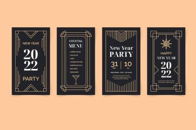 Art Deco Story Collection in Flat Design – Free Download