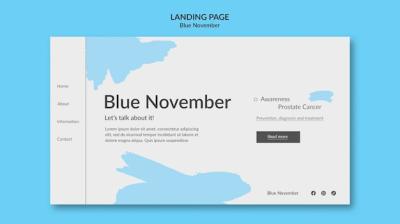 Blue November Flat Design Template – Free Download