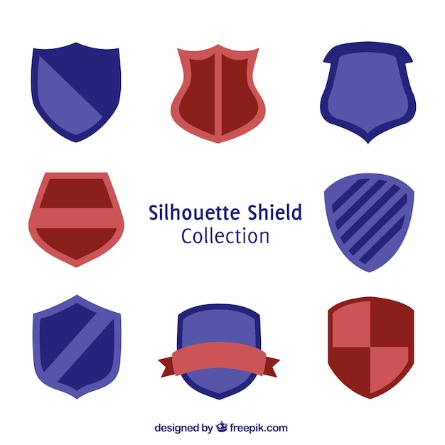 Heraldic Shields in Flat Design – Free Download Stock Photos