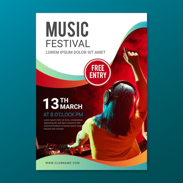 Abstract Music Poster Design – Free Download, Free Stock Photo