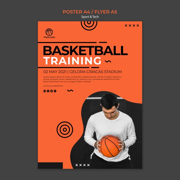 Basketball Training Flyer Template – Free Download