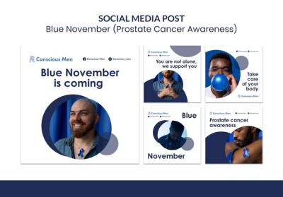 Prostate Cancer Awareness Instagram Posts Set – Free Download