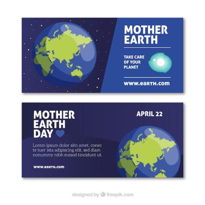 Mother Earth Day Banners – Free to Download, Stunning Vector Templates