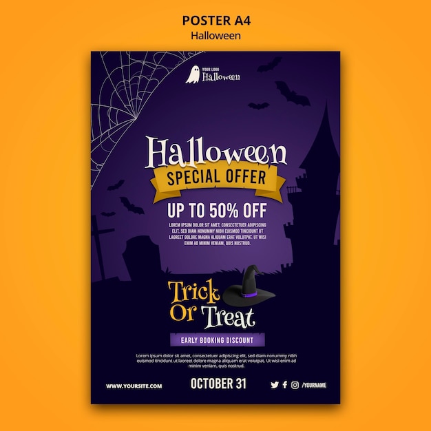 Halloween Vertical Print Template – Download Free Stock Photo