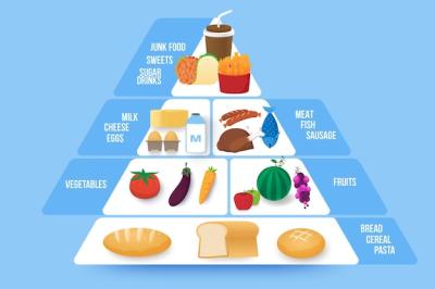 Food Pyramid Nutrition Concept – Free Stock Photo for Download