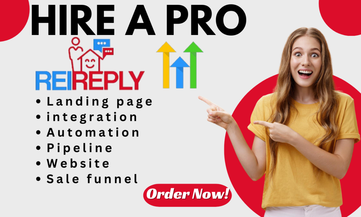 I Will Setup Your REI Reply Account, Pipeline, Landing Page, Automation