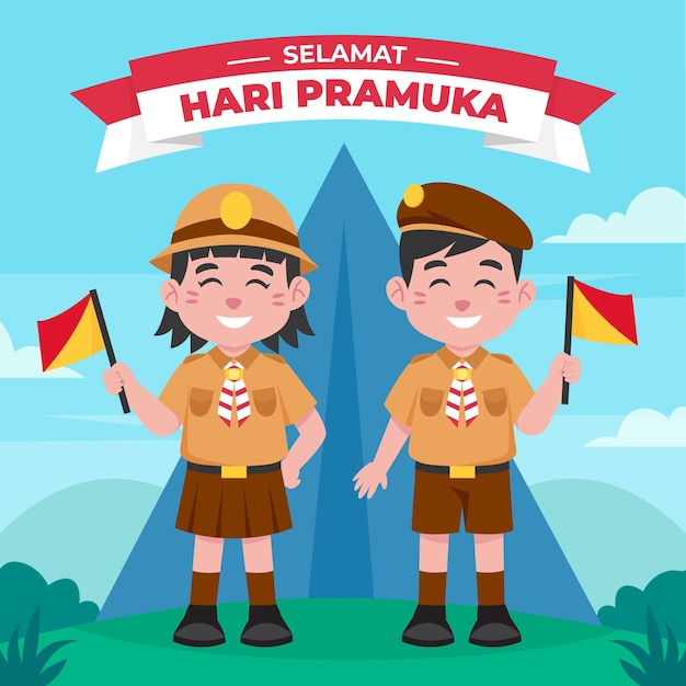 Pramuka Day Illustration – Free Stock Photo for Download