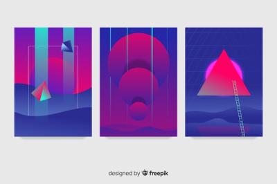 Antigravity Geometric Shapes Cover Collection – Download Free Stock Photos