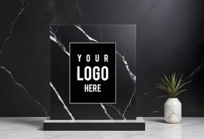 A Black and White Poster Featuring Your Logo – Free Stock Photo for Download