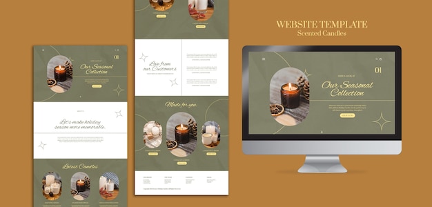 Scented Candle Website Design Template – Free Download