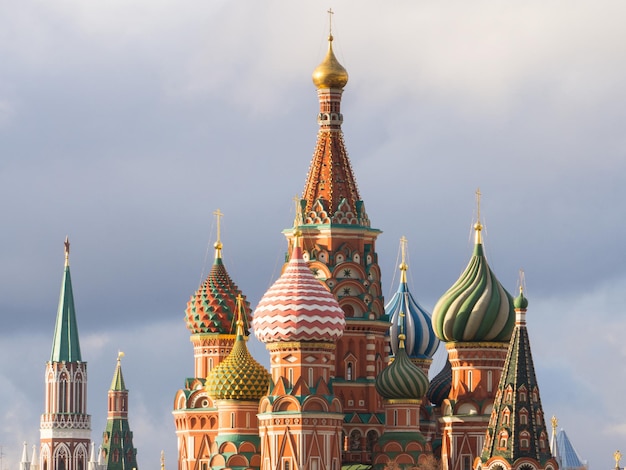 The Domes and Towers of St. Basil Orthodox Cathedral in Moscow – Free Stock Photo Download