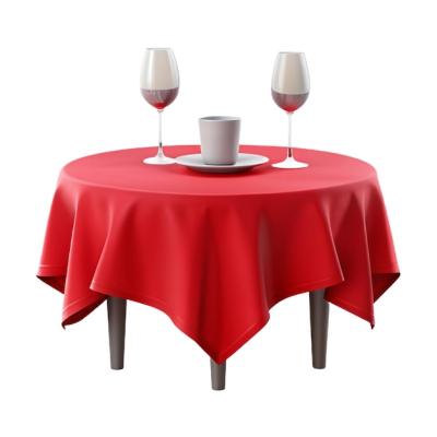 A Table Adorned with a Red Tablecloth and Two Wine Glasses – Free Download