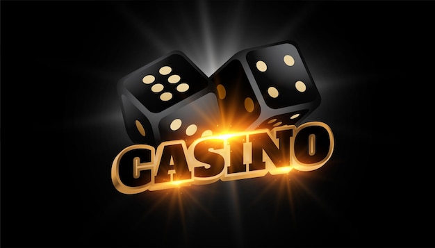 Shiny Black Dice 3D Casino Background – Free Download