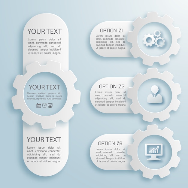 Abstract Business Infographic Set in Grey and White – Free Download