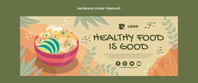 Flat Design Food Facebook Cover – Free Download