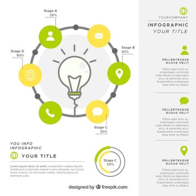 Infographics Featuring a Light Bulb – Free Download