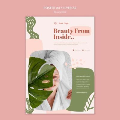 Beauty Care Ad Template Poster – Free to Download