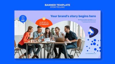 Storytelling Banner Template with Photo – Free Download