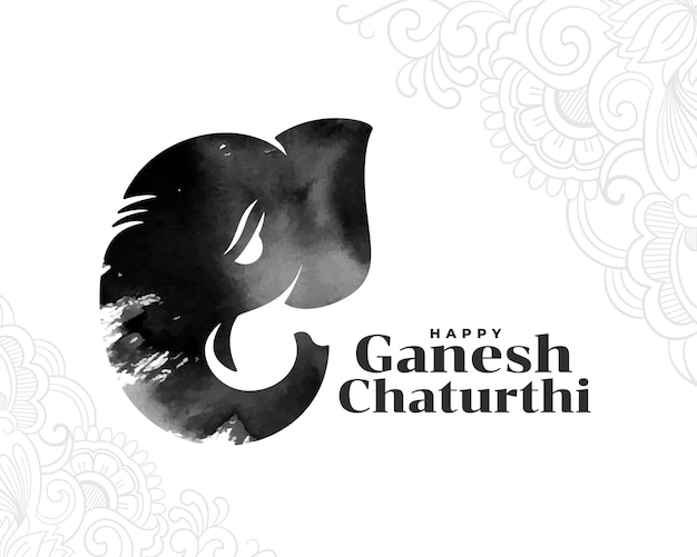 Creative Happy Ganesh Chaturthi Wishes Background Design – Free Download