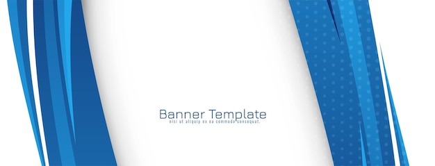 Elegant Blue Wave Design Banner Template Vector – Free Download