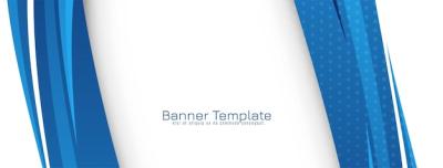 Elegant Blue Wave Design Banner Template Vector – Free Download