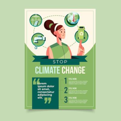 Flat Climate Change Flyer Template – Free Download