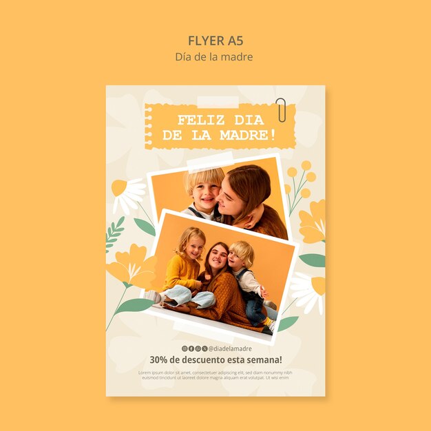 Dia de la Madre Template Design – Download Free Stock Photo