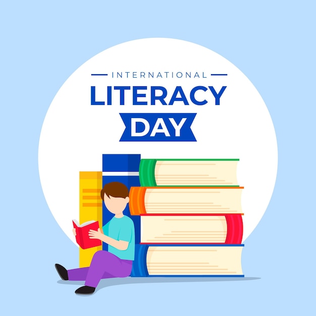 International Literacy Day Flat Vector Template – Free Download